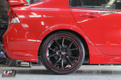 รถ - HONDA CIVICล้อแม็ก - Type R (ZR165) สีดำเงาขอบแดง สเปค - 18x8 ET35 5x114.3 ยาง - ALLIANCE AL30 030Ex เบอร์ - 225/40-18