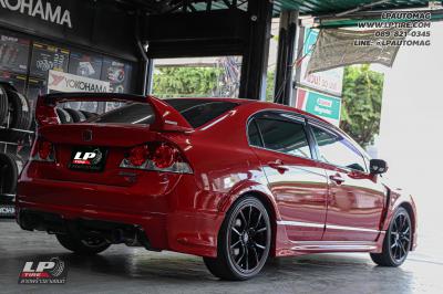 รถ - HONDA CIVICล้อแม็ก - Type R (ZR165) สีดำเงาขอบแดง สเปค - 18x8 ET35 5x114.3 ยาง - ALLIANCE AL30 030Ex เบอร์ - 225/40-18