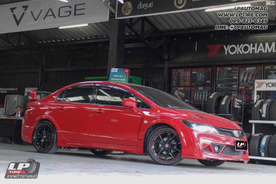 รถ - HONDA CIVICล้อแม็ก - Type R (ZR165) สีดำเงาขอบแดง สเปค - 18x8 ET35 5x114.3 ยาง - ALLIANCE AL30 030Ex เบอร์ - 225/40-18