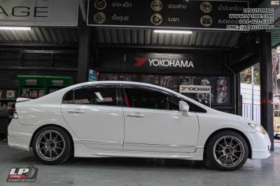 รถ - HONDA CIVIC ล้อแม็ก - Auto Option AOW-105X (TC105X) FlowForming TS-TITAN สเปค -17x8.5 ET32 5x114.3 รัดยาง - bridgestone potenza re004 เบอร์- 215/45-17