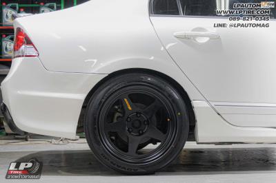 รถ - HONDA CIVIC ล้อแม็ก - NK Performance NK388 (SPOON) Flowforming ดำด้าน สเปค - 17x8.5 ET35 5x112-5x114.3 ยาง - YOKOHAMA V553 เบอร์ - 215/45-17 โช๊คอัพสตรัทปรับเกลียว Silver NeoMax Prime