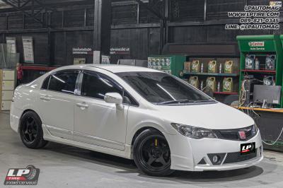 รถ - HONDA CIVIC ล้อแม็ก - NK Performance NK388 (SPOON) Flowforming ดำด้าน สเปค - 17x8.5 ET35 5x112-5x114.3 ยาง - YOKOHAMA V553 เบอร์ - 215/45-17 โช๊คอัพสตรัทปรับเกลียว Silver NeoMax Prime