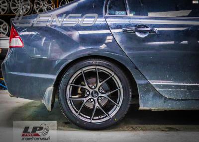 HONDA CIVIC FD จัดล้อแม็ก LENSO Jager Dyna 17x7.5 ET35 5x114.3 Hyper Dark คู่ยาง DEESTONE R702 215/45-17 พร้อมจัด ช่วงล่าง น้ำมันเครื่อง+กรองเครื่อง