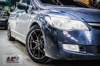 HONDA CIVIC FD จัดล้อแม็ก LENSO Jager Dyna 17x7.5 ET35 5x114.3 Hyper Dark คู่ยาง DEESTONE R702 215/45-17 พร้อมจัด ช่วงล่าง น้ำมันเครื่อง+กรองเครื่อง