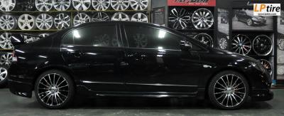 Honda Civic + ล้อแม็ก SSW Fin (S105) 18นิ้ว สีดำหน้าเงา + ยาง DURUN A-ONE 225/40R18