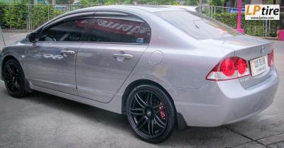 Honda Civic + ล้อแม็ก Lenso Project-D Spec D (PDD) 17นิ้ว สีดำด้าน + ยาง MAXXIS MA-V1 225/40-18