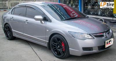 Honda Civic + ล้อแม็ก Lenso Project-D Spec D (PDD) 17นิ้ว สีดำด้าน + ยาง MAXXIS MA-V1 225/40-18