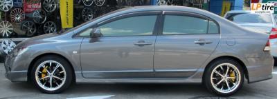 Honda Civic + ล้อแม็ก Schwert SC-4 17นิ้ว สีดำหน้าเงา + ยาง MAXXIS MS-800 215/45-17