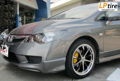 Honda Civic + ล้อแม็ก Schwert SC-4 17นิ้ว สีดำหน้าเงา + ยาง MAXXIS MS-800 215/45-17