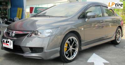 Honda Civic + ล้อแม็ก Schwert SC-4 17นิ้ว สีดำหน้าเงา + ยาง MAXXIS MS-800 215/45-17