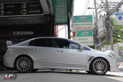 รถ - HONDA CIVIC ล้อแม็ก - ENKEI SC49 ดำด้านหน้าเงาด้าน สเปค - 17x7.5 ET42 5x114.3 ยาง - ALLIANCE AL30 030Ex เบอร์ - 215/50-17