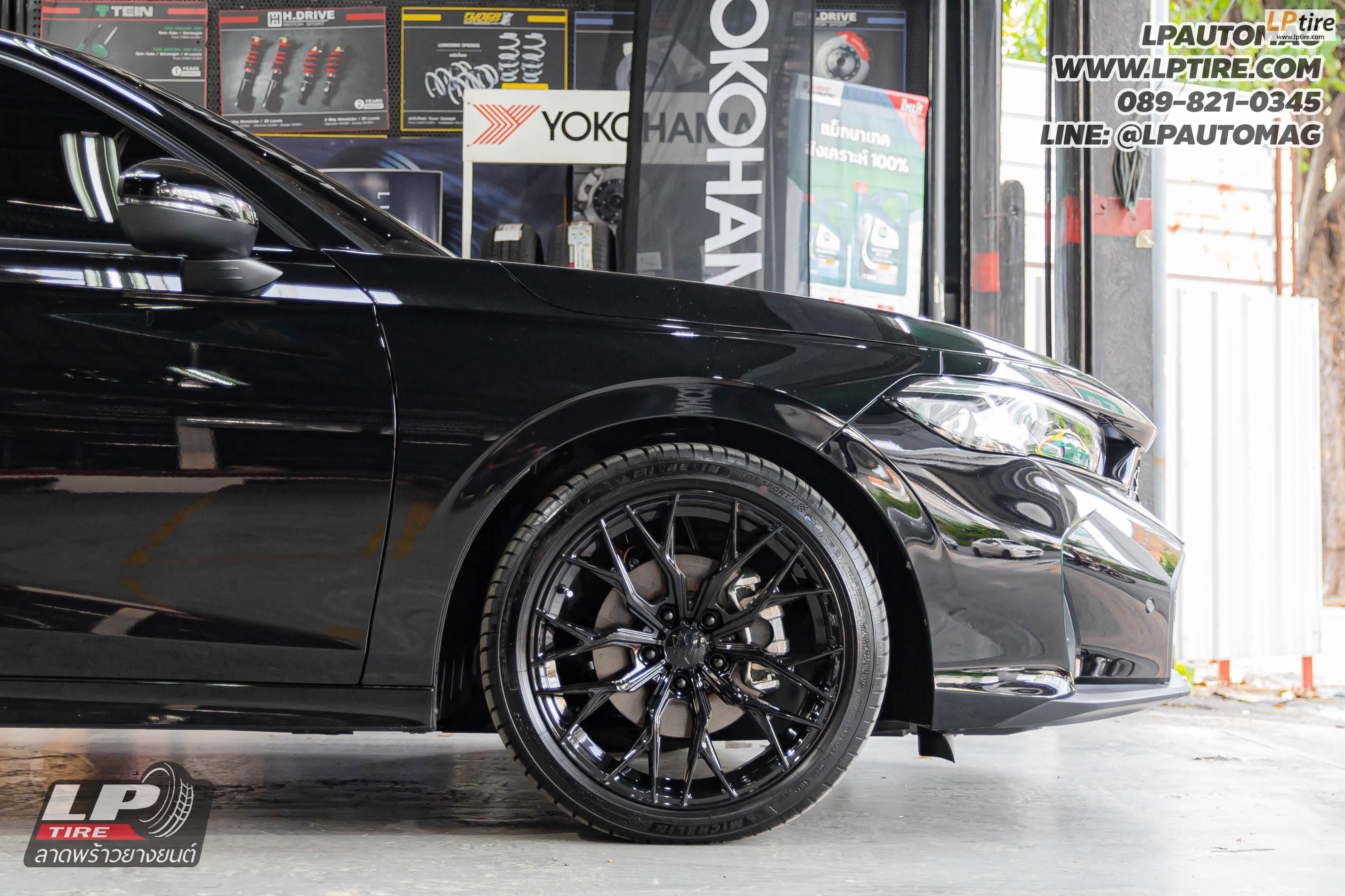 รถ - HONDA CIVIC ล้อแม็ก - EmotionR VRG BY LENSO FlowForming BLACK สเปค -18x8.5 ET35 5x114.3 ยาง - Michelin PILOT SPORT 4 เบอร์ - 235/40 R18