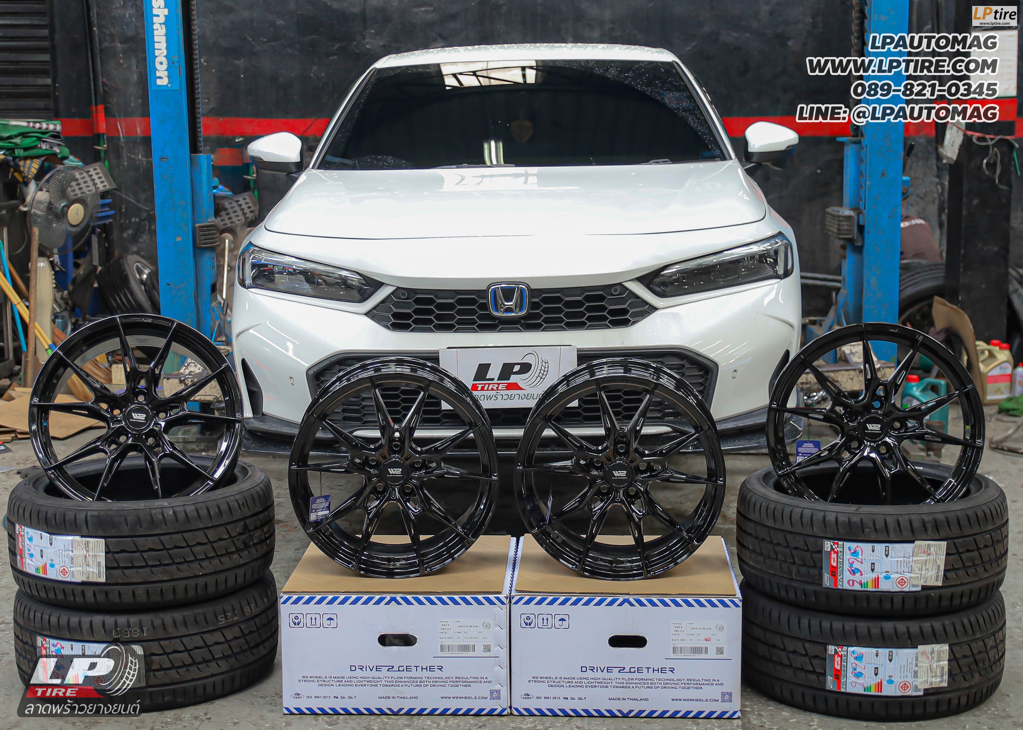 รถ - HONDA CIVIC ล้อแม็ก - W2 Wheels WFF-F FlowForming Crystal Black สเปค - 18x8.5 ET35 5x114.3 ยาง - LENSO D-1CS เบอร์ - 235/40-18