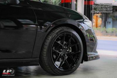 รถ - HONDA CIVIC ล้อแม็ก - VAGE VF04 BLACK สเปค - 18x8.5 ET35 5x112-5x114.3 รัดยาง - DUNLOP DIREZZA DZ102+ เบอร์- 235/40-18