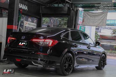 รถ - HONDA CIVIC ล้อแม็ก - VAGE VF04 BLACK สเปค - 18x8.5 ET35 5x112-5x114.3 รัดยาง - DUNLOP DIREZZA DZ102+ เบอร์- 235/40-18