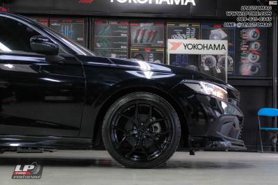 รถ - HONDA CIVIC ล้อแม็ก - VAGE VF04 BLACK สเปค - 18x8.5 ET35 5x112-5x114.3 รัดยาง - DUNLOP DIREZZA DZ102+ เบอร์- 235/40-18