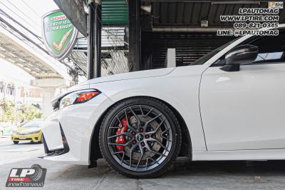 รถ - HONDA CIVIC ล้อแม็ก - OASIS VLF FLOW FORM VLF29 สเปค - 18x8 ET38 5x114.3 ยาง - LENSO D-1CS เบอร์- 235/40-18 HDrive RS Series 6Pots 355mm
