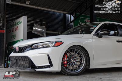 รถ - HONDA CIVIC ล้อแม็ก - OASIS VLF FLOW FORM VLF29 สเปค - 18x8 ET38 5x114.3 ยาง - LENSO D-1CS เบอร์- 235/40-18 HDrive RS Series 6Pots 355mm
