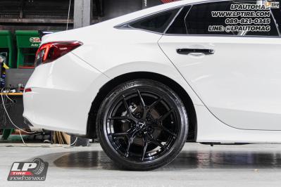 รถ - HONDA CIVIC ล้อแม็ก - VAGE VF04 FlowForming BLACK สเปค - 18x8.5 ET35 5x112-5x114.3 รัดยาง - MICHELIN PILOT SPORT 4. เบอร์-235/40-18