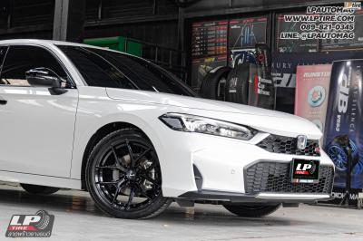 รถ - HONDA CIVIC ล้อแม็ก - VAGE VF04 FlowForming BLACK สเปค - 18x8.5 ET35 5x112-5x114.3 รัดยาง - MICHELIN PILOT SPORT 4. เบอร์-235/40-18