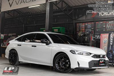 รถ - HONDA CIVIC ล้อแม็ก - VAGE VF04 FlowForming BLACK สเปค - 18x8.5 ET35 5x112-5x114.3 รัดยาง - MICHELIN PILOT SPORT 4. เบอร์-235/40-18