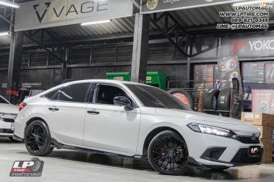 รถ - HONDA CIVIC ล้อแม็ก -VLF FLOW FORM VLF06 FlowForming ดำเงา สเปค - 18x8 ET38 5x114.3-5x112