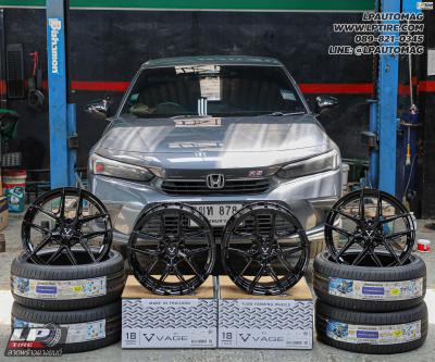 รถ - HONDA CIVIC ล้อแม็ก - VAGE VF013 FlowForming ดำเงา สเปค - 18x8.5 ET35 5x112-5x114.3
ยาง - BRIDGESTONE TURANZA T6 เบอร์ - 235/40-18