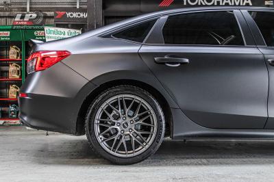 รถ - HONDA CIVIC FE ล้อแม็ก - SSW S348 เทาด้าน สเปค - 18x8.5 ET40 5x114.3 รัดยาง -MICHELIN Pilot Sport 4 เบอร์ - 235/40-18