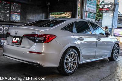 รถ - HONDA CIVIC FE ล้อแม็ก - ENKEI SC46 Hyper silver สเปค - 17x7.5 ET40 5x114.3 รัดยาง - YOKOHAMA AE51 เบอร์- 215/50-17