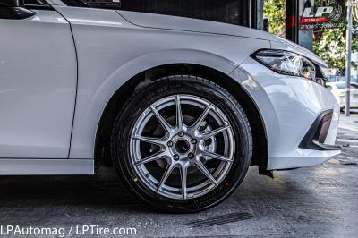 รถ - HONDA CIVIC FE ล้อแม็ก - ENKEI SC46 Hyper silver สเปค - 17x7.5 ET40 5x114.3 รัดยาง - YOKOHAMA AE51 เบอร์- 215/50-17