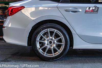 รถ - HONDA CIVIC FE ล้อแม็ก - ENKEI SC46 Hyper silver สเปค - 17x7.5 ET40 5x114.3 รัดยาง - YOKOHAMA AE51 เบอร์- 215/50-17