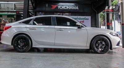 รถ - HONDA CIVIC ล้อแม็ก - LENSO Jager Dyna ดำด้าน สเปค - 17x7.5 ET35 5x114.3 รัดยาง - ALLIANCE AL30 030Ex เบอร์ - 215/50-17