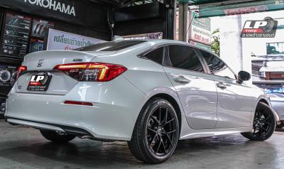 รถ - HONDA CIVIC ล้อแม็ก - LENSO Jager Dyna ดำด้าน สเปค - 17x7.5 ET35 5x114.3 รัดยาง - ALLIANCE AL30 030Ex เบอร์ - 215/50-17