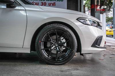 รถ - HONDA CIVIC ล้อแม็ก - LENSO Jager Dyna ดำด้าน สเปค - 17x7.5 ET35 5x114.3 รัดยาง - ALLIANCE AL30 030Ex เบอร์ - 215/50-17