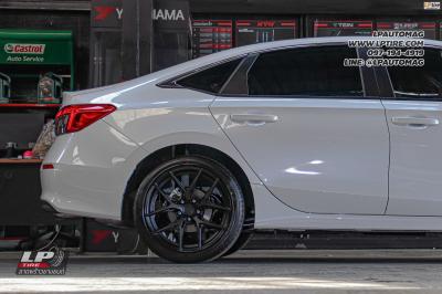 รถ - HONDA CIVIC ล้อแม็ก -VAGE VF04 (TMF-104) สเปค - 18x8.5 ET35 5x112-5x114.3 ดำด้าน ยาง - LENSO D-1CS เบอร์ - 235/40-18