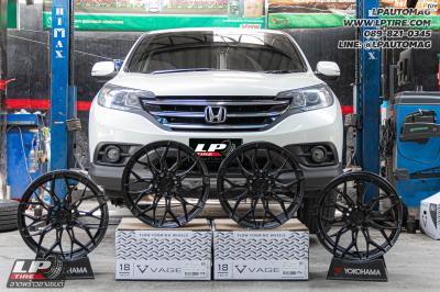 รถ - HONDA CR-V ล้อแม็ก - VAGE VF032 ดำด้าน สเปค - 18x8.5 ET35 5x112-5x114.3