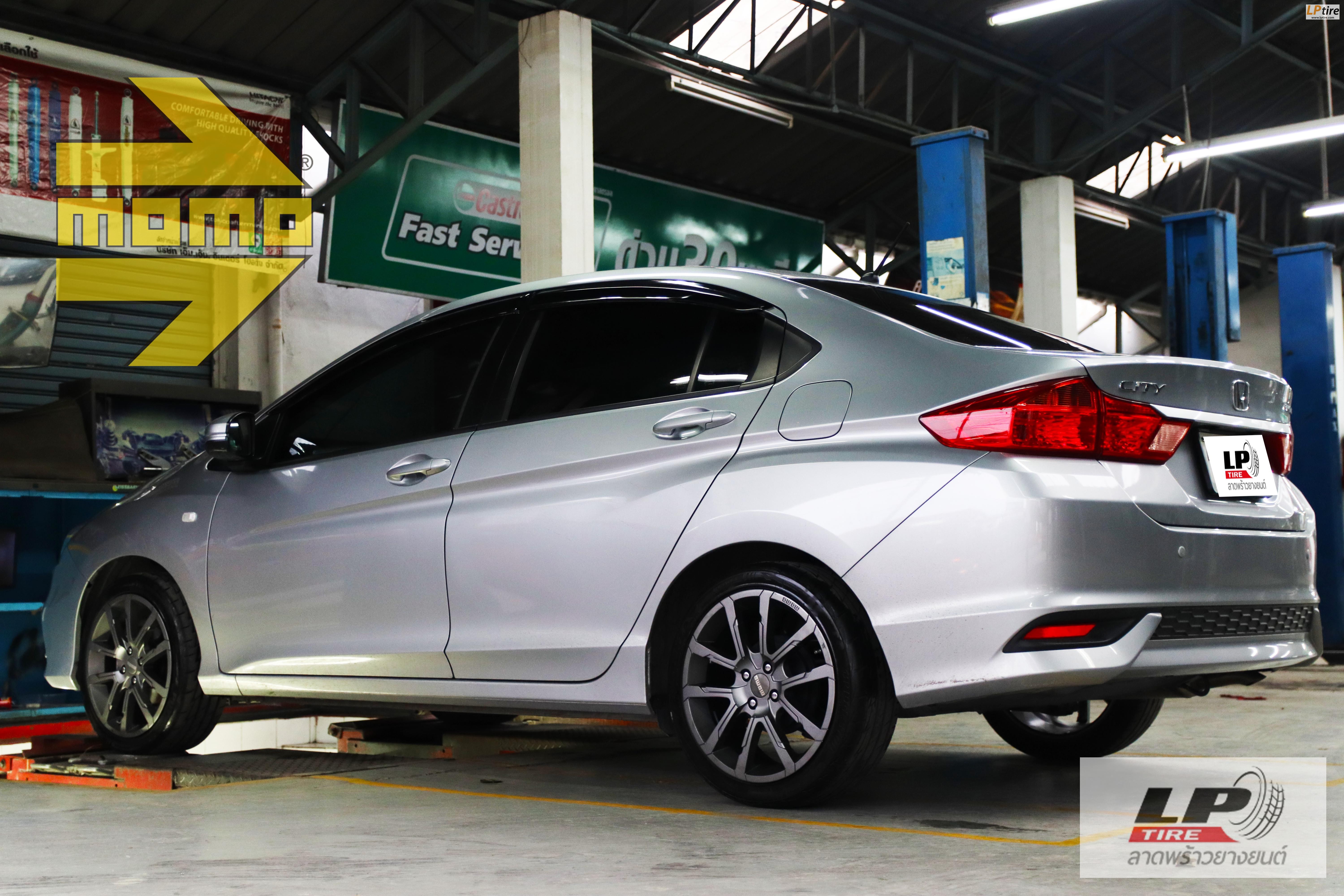 #HONDA #CITY จัดล้อแม็ก #MOMO #H520 QUANTUM 17x7 ET45 4x100 #เทาด้าน ใช่ยางเดิมยังสวยงามดุหรูมาก หายากสุดๆ ระดับแรร์ไอเทม สำหรับผู้ที่ต้องการความหรูหราอย่างแท้จริง