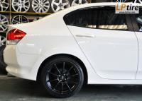 Honda City + ล้อแม็ก Lenso Project-D Spec B (PDB) 17นิ้ว สีดำด้าน + ยาง ACHILLES ATR 205/45-17