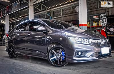 HONDA CITY + แม็ก LENSO JAGER ALPINE 15นิ้ว + ยางรถยนต์ YOKOHAMA AE50 195/55-15