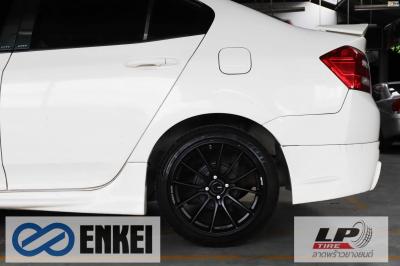 #HONDA#CITY จัดล้อแม็กแท้ #YHI#ENKEI#SC48 17x7.5 ET38 4x100 #ดำด้าน พร้อมยาง DEESTONE #R702 205/45-17 ยังสวยงามลงตัวแบบหล่อขึ้นทีเดียวของรถลูกค้า ดุโหด หรู มาก