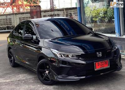 Honda city + ล้อแม็ก Vossen cv3 16นิ้ว ดำด้าน พร้อมยาง 19550R16 Maxxis HP5 ปี 20