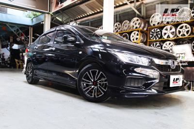 #HONDA#CITY จัดล้อแม็ก APP By Lenso TORQ SMR 15x7 ET35 4x100 #ดำหน้าเงา พร้อมยาง ALLIANCE 030Ex MADE IN JAPAN 195/55-15 สวยลงตัวครับ