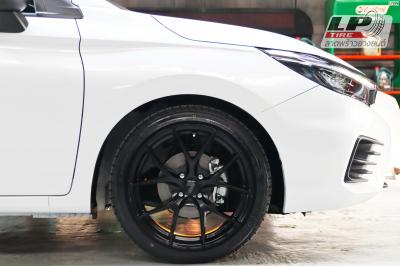 #HONDA#CITY (ป้ายแดง) จัดแม็ก #LENSO Jager Dyna 17x7.5 ET35 4x100 #ดำด้าน + DEESTONE R702 205/45-17 สวยงามลงตัวครับ