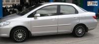 Honda City + ล้อแม็ก SSW Fin (S105) 15นิ้ว สีดำหน้าเงา + ยาง YOKOHAMA EARTH-1 195/50-15