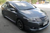 Honda City + ล้อแม็ก Lenso Samurai SC01 17นิ้ว สีดำหน้าเงา + ยาง YOKOHAMA EARTH-1 205/45R17