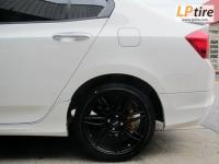 Honda City + ล้อแม็ก Lenso Project-D Spec D (PDD) 17นิ้ว สีดำด้าน + ยาง DUNLOP LM 703 205/45-17