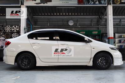 #HONDA#CITY X ENKEI #SC48 15x7 ET38 4x100 #ดำด้าน +DUNLOP LM704 195/55-15