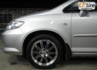 Honda City + ล้อแม็ก SSW Varianza (S095) 15นิ้ว สีดำหน้าเงา + ยาง FALKEN ZE522 195/50-15