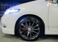 Honda City + ล้อแม็ก Cosmic Venerdi Caterina 17นิ้ว สีBlack Chrome + DUNLOP LM 703 205/45-17