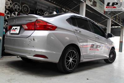 รถ - HONDA  CITY  ล้อแม็ก - MGW  MF-1028 สีดำหน้าเงา สเปค - 15x7.0 4x100 ET35 รัดยาง - HANKOOK  K120 V12 EVO2 เบอร์ - 195/55R15